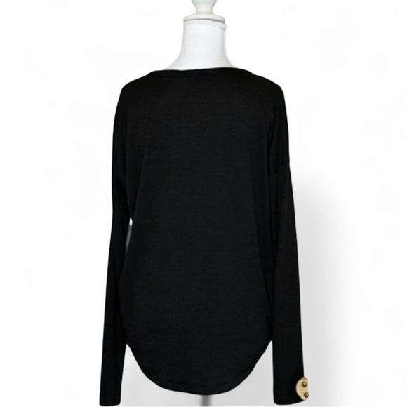 Rag & Bone Black Long Sleeve Lightweight Crew Neck Top XS - Picture 2 of 4